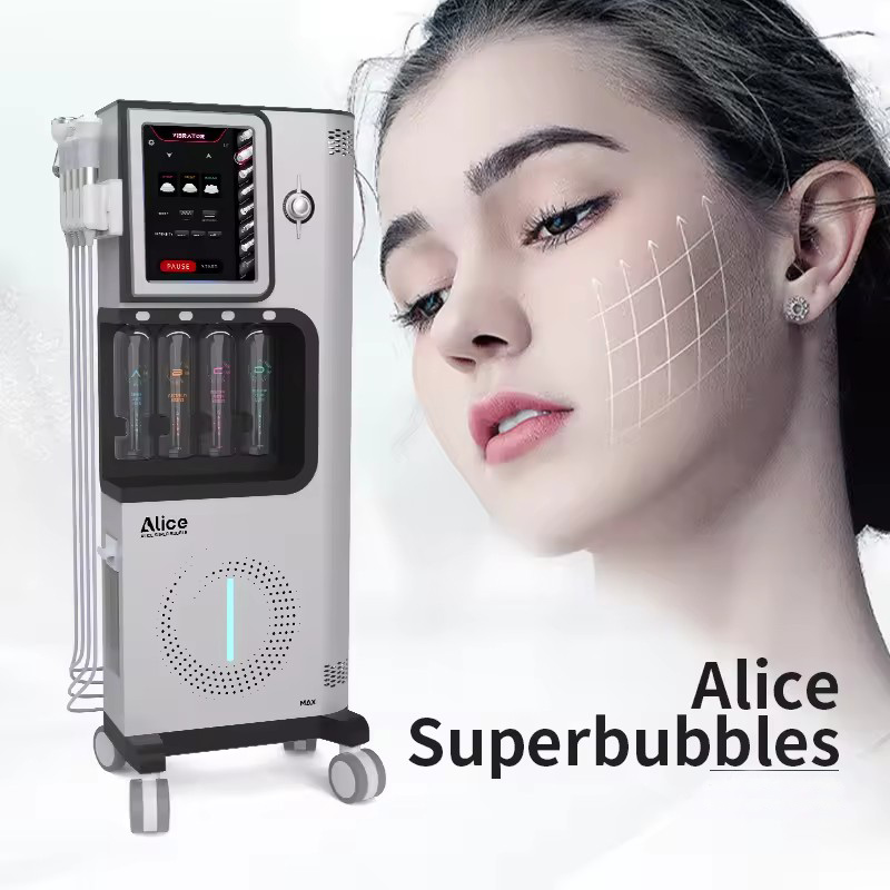 Au-W08 8 в 1 Alice Super Bubble Max OXYGLOW струйная пилинг гидродермабразия супер CO2 пузырьковая машина